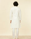 Manyavar Men Warm White Polka Dotted Kurta Set image number 4