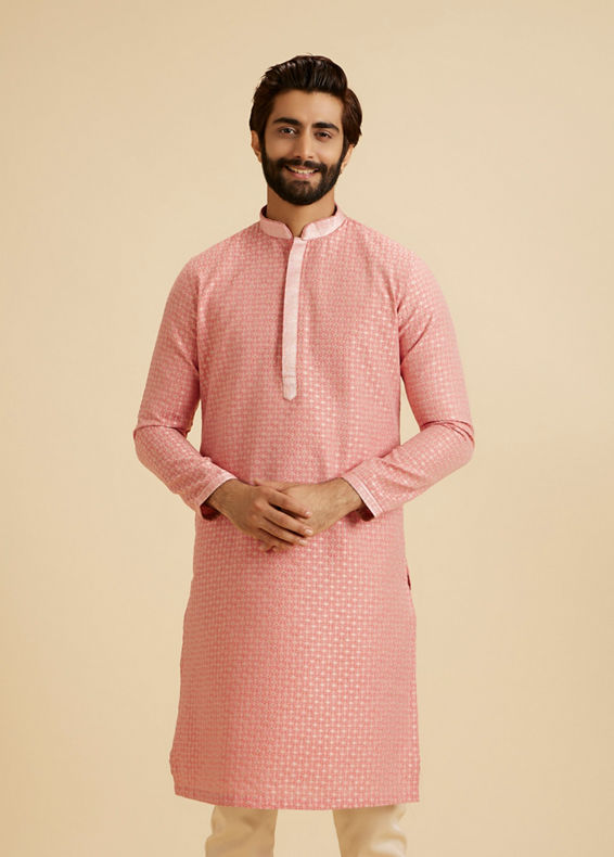 Manyavar Men Coral Grace Kurta Pajama