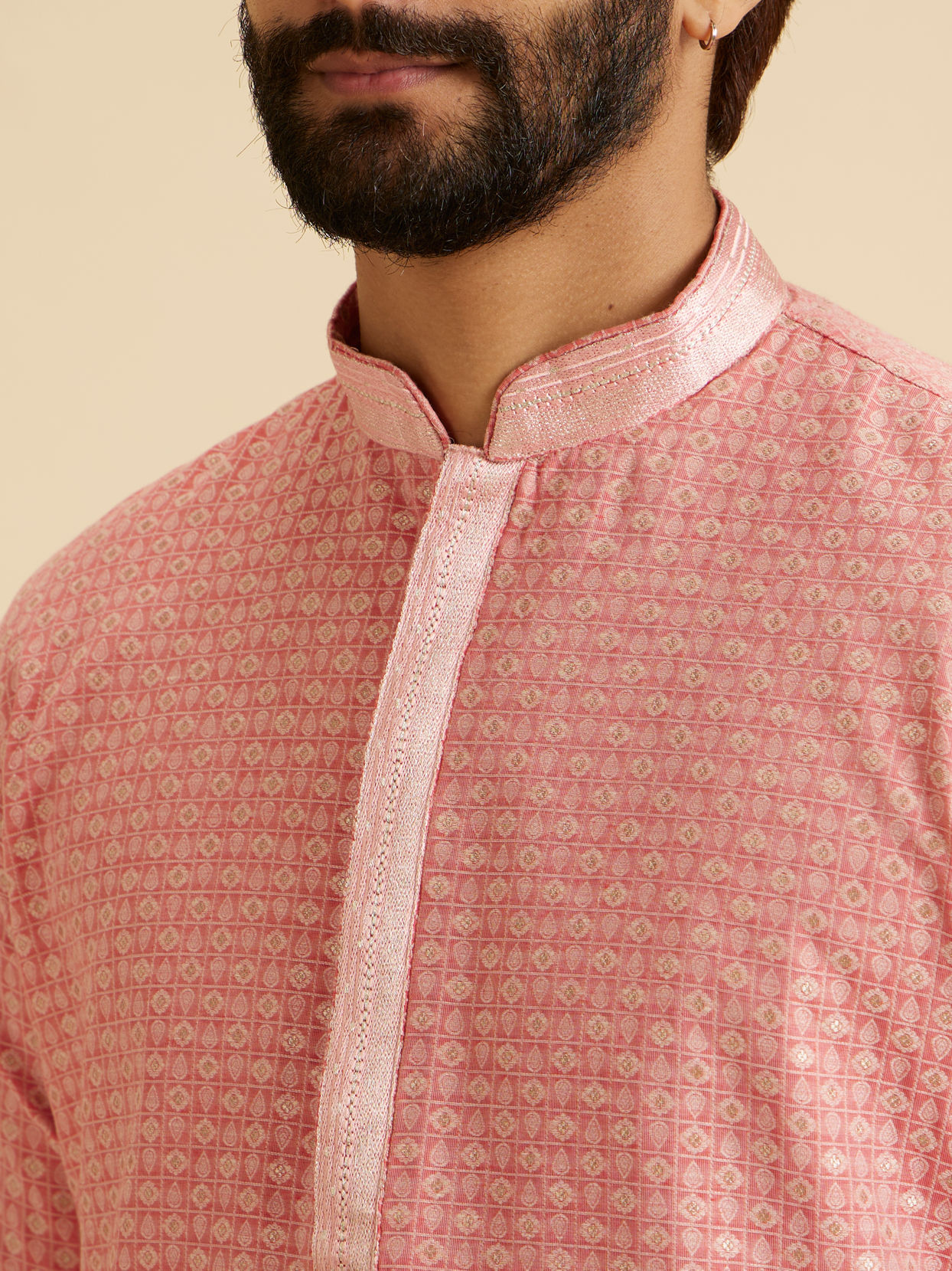 Manyavar Men Coral Grace Kurta Pajama