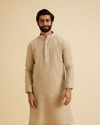 Manyavar Men Enthralling Beige Kurta Pajama