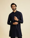 Manyavar Men Dazzling Dark Blue Kurta Pajama