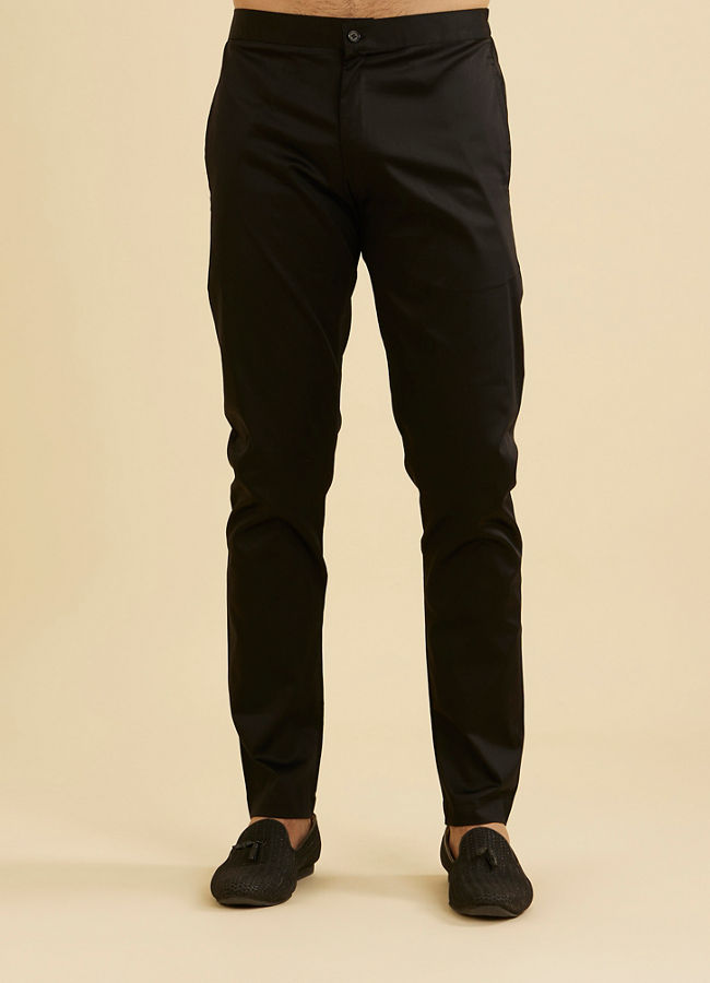 Manyavar Men Black Elegance Kurta Pajama