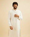 Manyavar Men Radiant Warm White Kurta Pajama