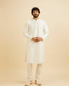 Manyavar Men Radiant Warm White Kurta Pajama