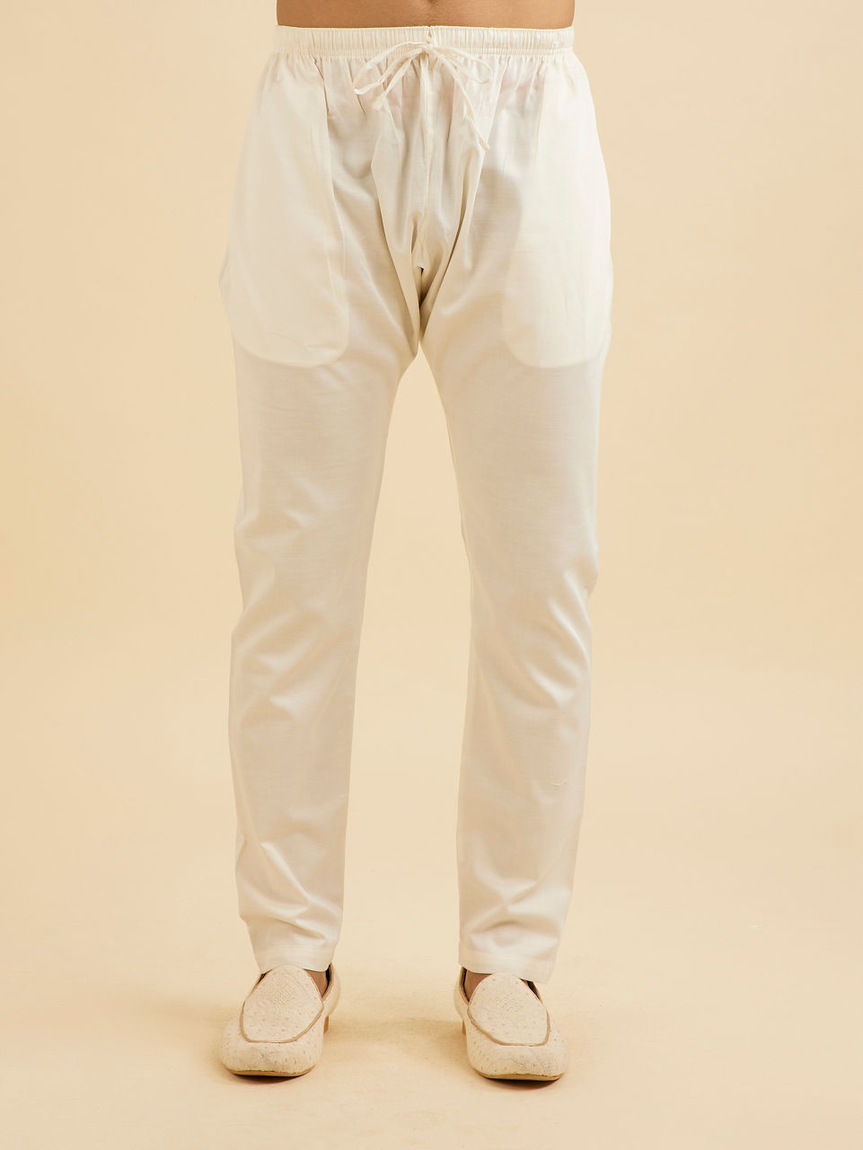 Manyavar Men Radiant Warm White Kurta Pajama