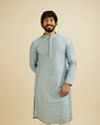 Manyavar Men Green Printed Kurta Pajama Set