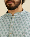 Manyavar Men Green Printed Kurta Pajama Set