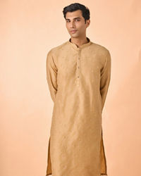 Manyavar Men Elegant Fawn Kurta Pajama