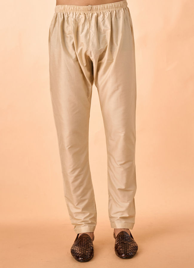 Manyavar Men Elegant Fawn Kurta Pajama