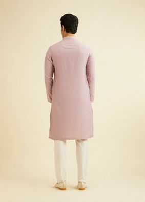 Manyavar Men Dusty Pink Buta Patterned Kurta Set with Patra Work image number 5