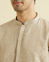 Manyavar Men Sleek Light Grey Elegance Kurta Pajama