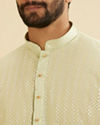 Manyavar Men Enthralling Light Mid Green Kurta Pajama