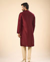 Manyavar Men Maroon Majesty Kurta Pajama