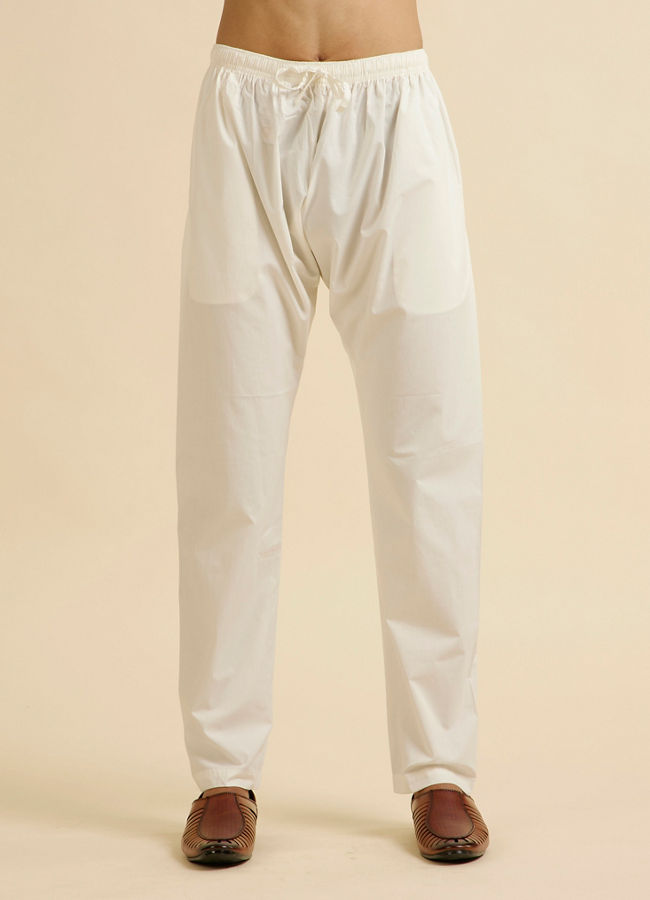 Manyavar Men Light Mid Green Self Patterned Kurta Set