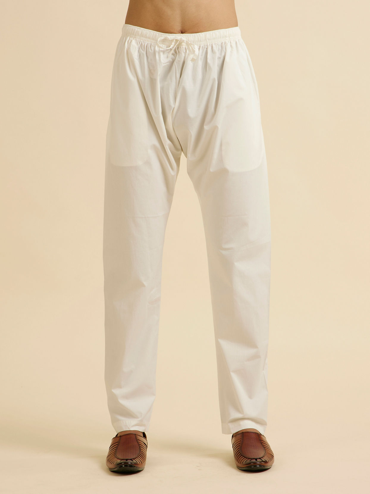 Manyavar Men Light Mid Green Self Patterned Kurta Set