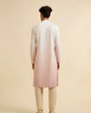 Manyavar Men Pink Ombre Dyed Chikankari Kurta Set