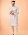 Manyavar Men Elegant Warm Cream Kurta Pajama