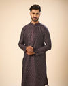 Regal Purple Brocade Kurta Pajama