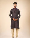 Manyavar Men Regal Purple Brocade Kurta Pajama
