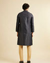 Manyavar Men Dark Blue Buta Jaal Patterned Kurta Set