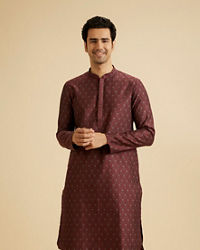 Manyavar Men Marvellous Maroon Kurta Pajama