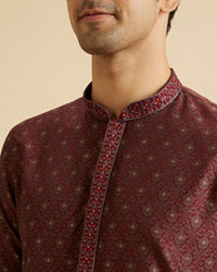 Manyavar Men Marvellous Maroon Kurta Pajama
