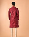Manyavar Men Royal Maroon Silk Kurta Pajama