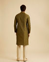 Manyavar Men Olive Green Elegance Kurta Pajama