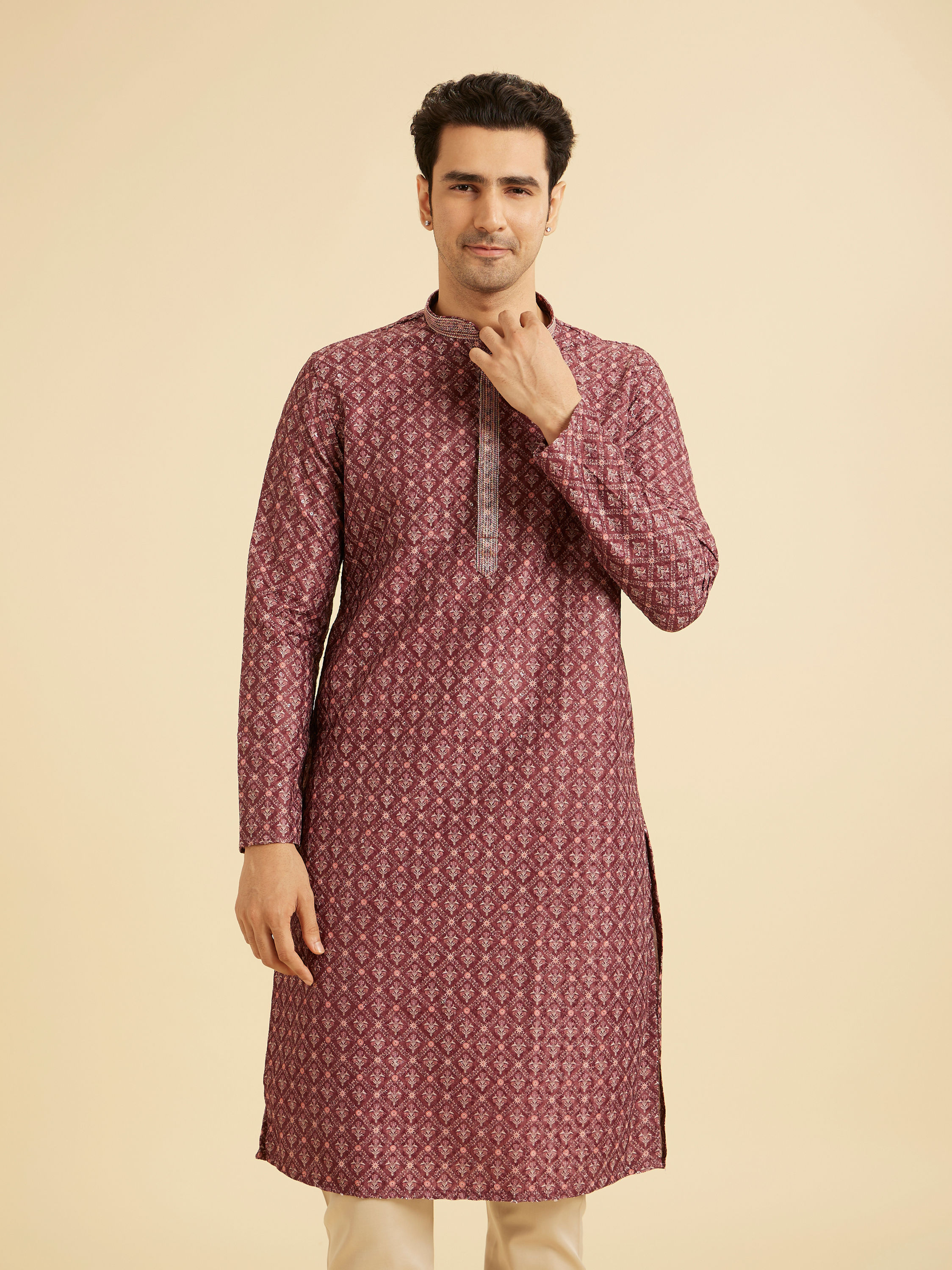 Manyavar Men Rustic Splendour Kurta Pajama