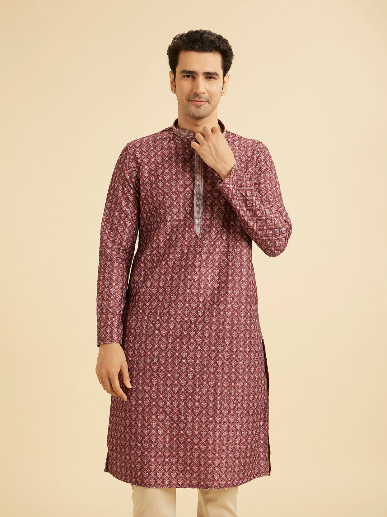Manyavar Men Rustic Splendour Kurta Pajama