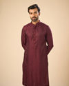Elegant Wine Kurta Pajama Set