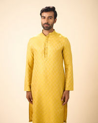 Manyavar Men Mustard Elegance Kurta Pajama