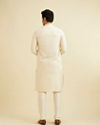 Manyavar Men Cream Beige Buta Jaal Patterned Kurta Set