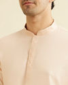 alt message - Manyavar Men Peach Enchantment Kurta Pajama image number 1