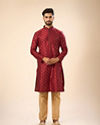 Manyavar Men Maroon Majesty Kurta Pajama