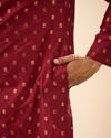 Manyavar Men Maroon Majesty Kurta Pajama