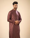 Manyavar Men Exquisite Brown Kurta Pajama Set