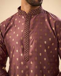 Manyavar Men Exquisite Brown Kurta Pajama Set