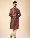 Manyavar Men Exquisite Brown Kurta Pajama Set
