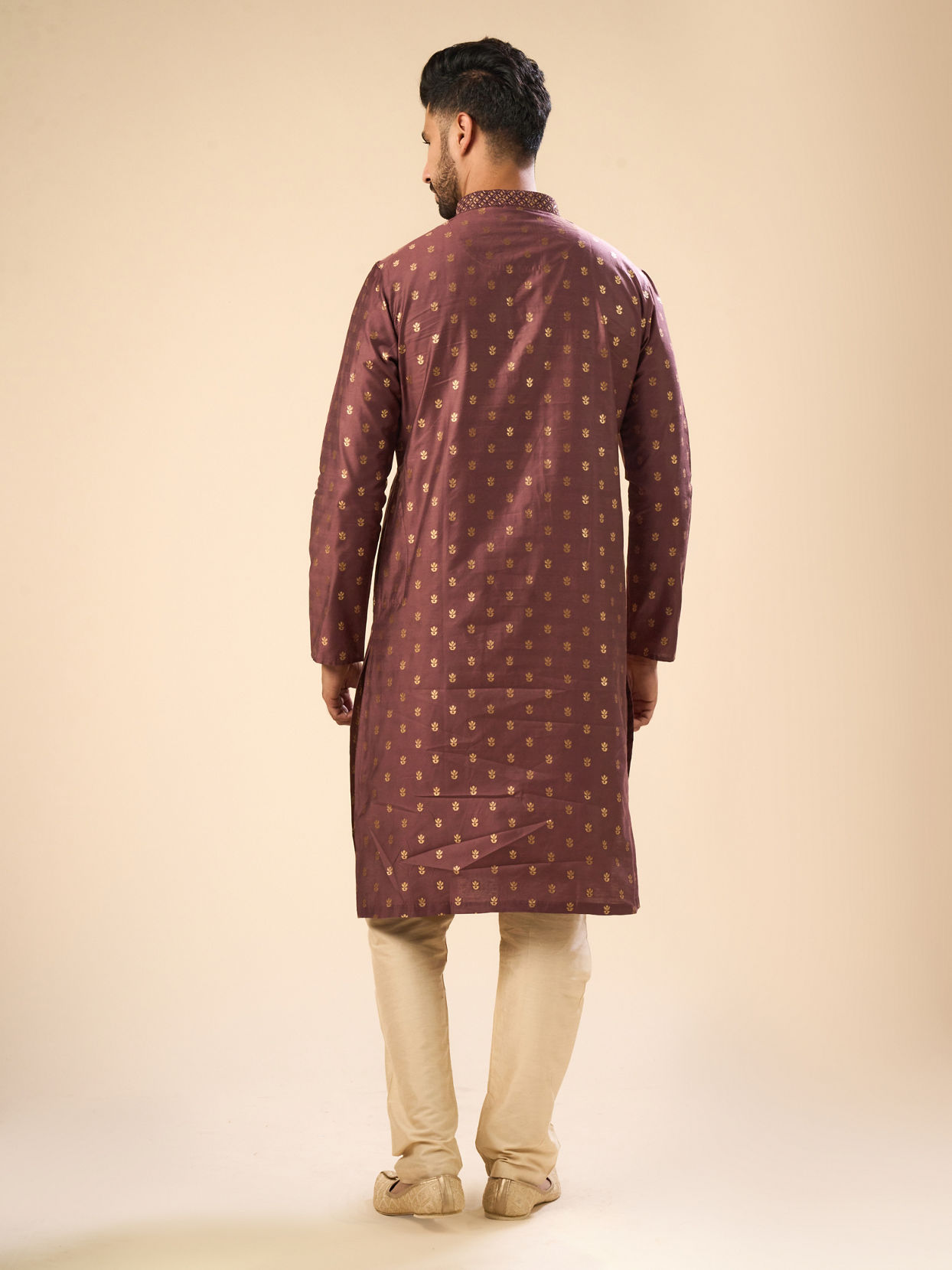 Manyavar Men Exquisite Brown Kurta Pajama Set