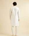 Manyavar Men Warm White Ditsy Patterned Kurta Set