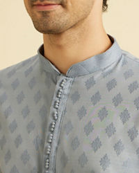 Manyavar Men Greyish Blue Charm Kurta Pajama