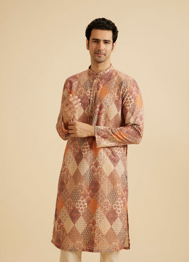 Manyavar Men Fawn Splendor Kurta Pajama