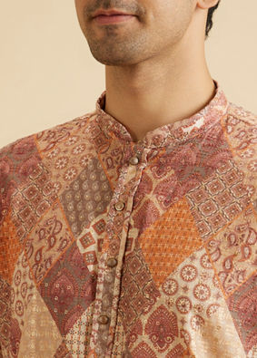 Manyavar Men Fawn Splendor Kurta Pajama