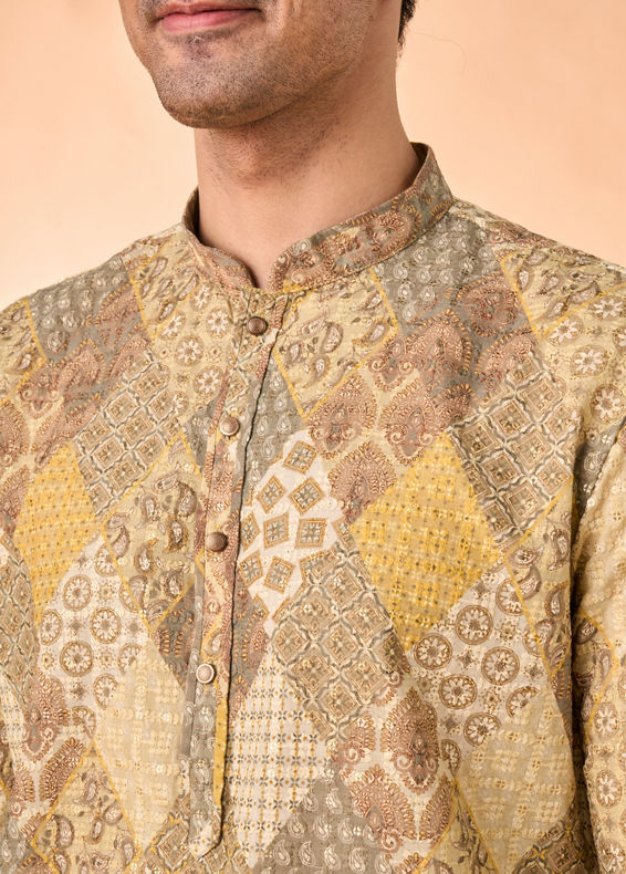 Manyavar Men Emerald Elegance Kurta Pajama