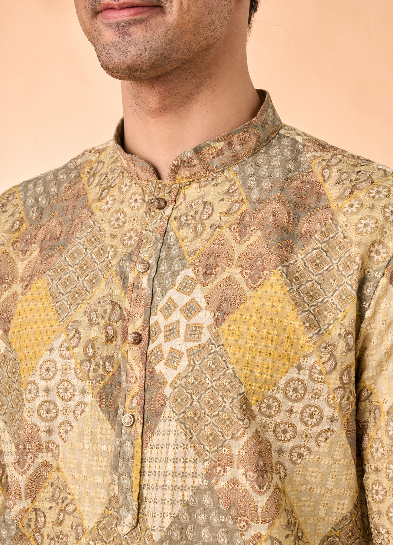 Manyavar Men Emerald Elegance Kurta Pajama