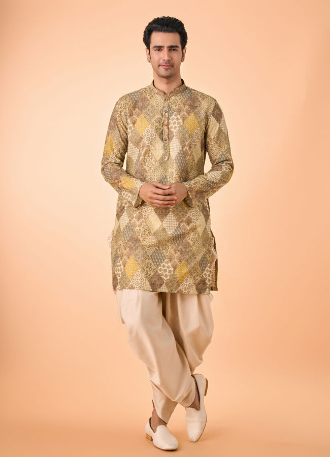 Manyavar Men Emerald Elegance Kurta Pajama