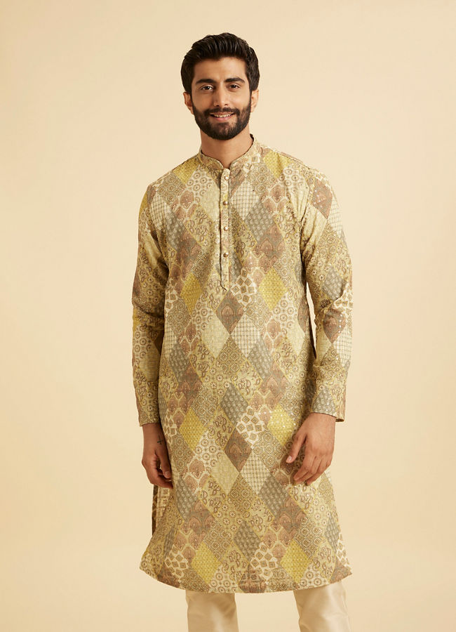 Manyavar Men Emerald Elegance Kurta Pajama