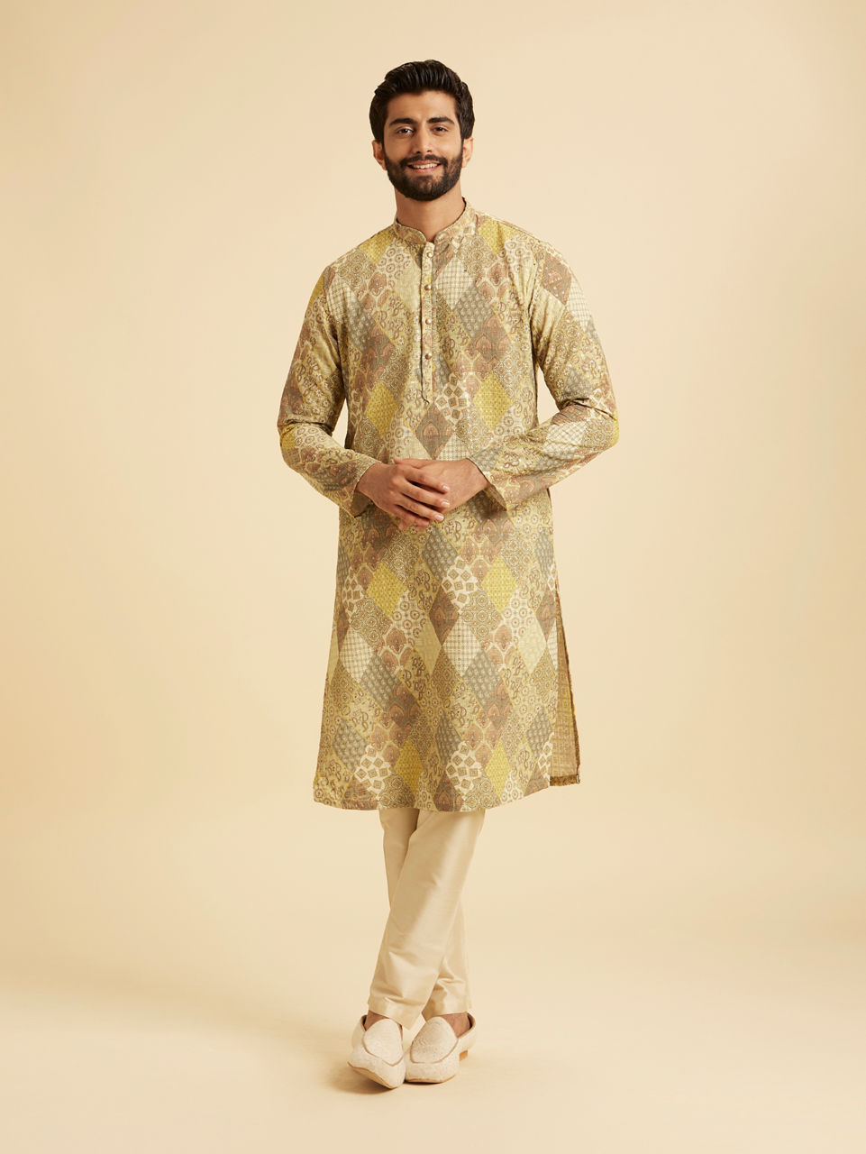 Manyavar Men Emerald Elegance Kurta Pajama