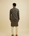 Manyavar Men Elegant Dark Green Kurta Pajama Set